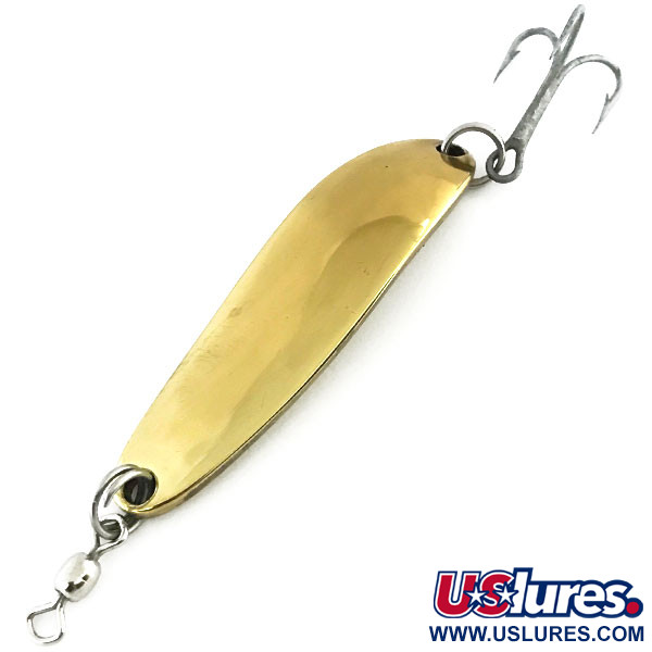 Vintage  Luhr Jensen Krocodile Die #3, 1/2oz Gold fishing spoon #8774