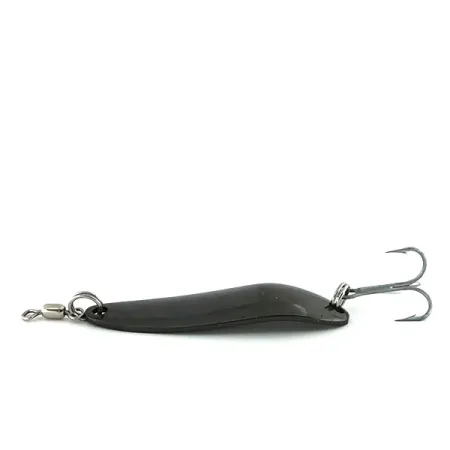 Vintage Luhr Jensen Krocodile Die #3, 1/3oz Black fishing spoon #8775