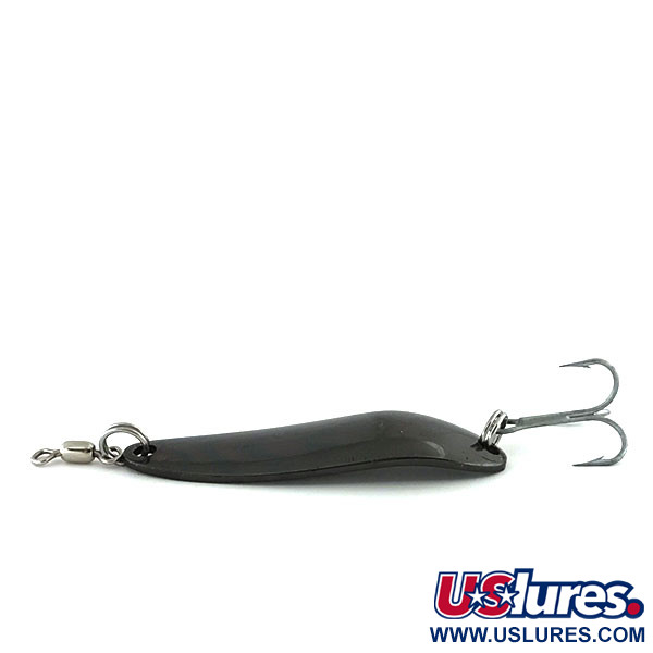 Vintage  Luhr Jensen Krocodile Die #3, 1/3oz Black fishing spoon #8775