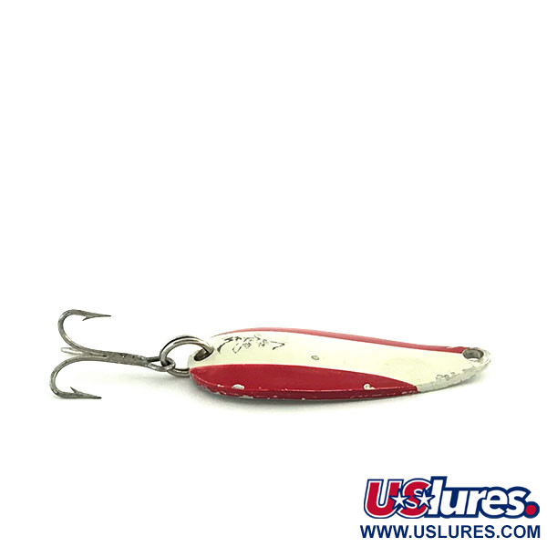 Vintage  Eppinger Dardevle Spinnie, 1/3oz Red / White / Nickel fishing spoon #8776