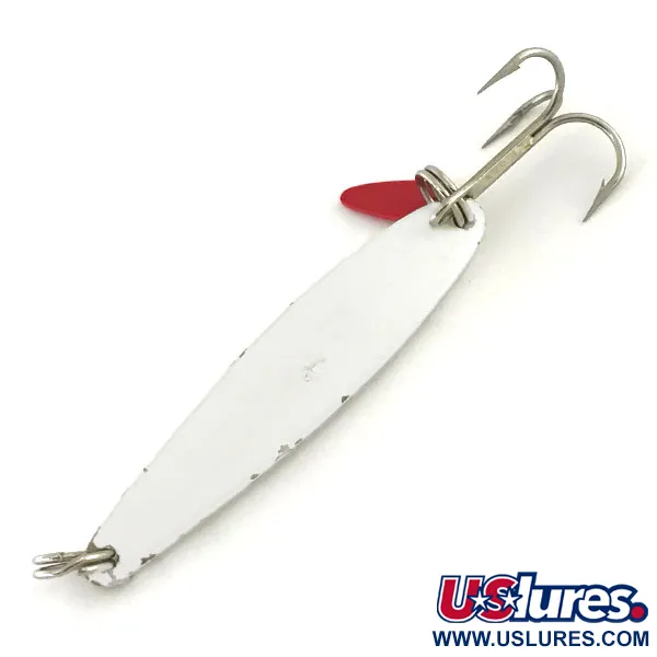 Vintage Bay de Noc Swedish pimple, 1/3oz Pearl fishing spoon #8794