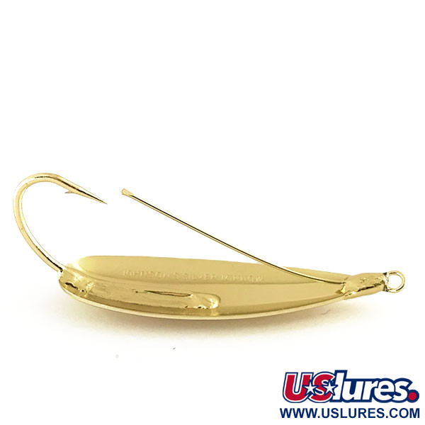 Vintage   Weedless Johnson Silver Minnow, 3/5oz Gold fishing spoon #8801