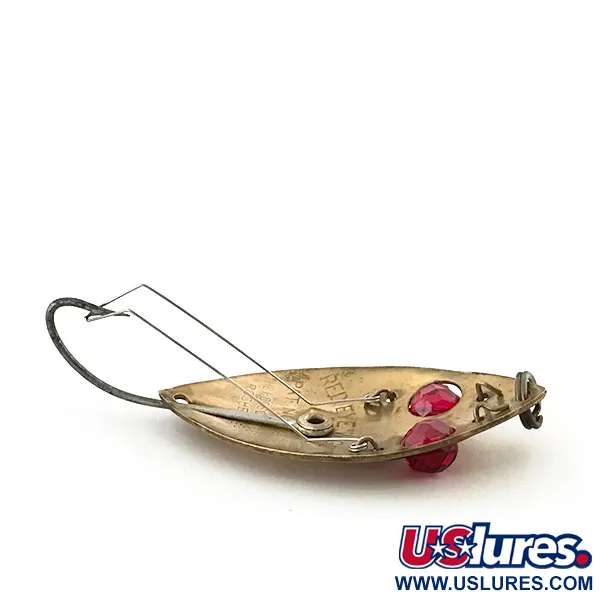 Vintage Hofschneider Weedless Red Eye Junior, 2/5oz Copper fishing spoon #8803