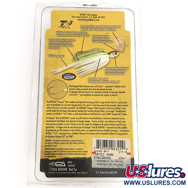   Booyah Boogee Yam Boogee Tail, 2/5oz Cortez Shad fishing #8807
