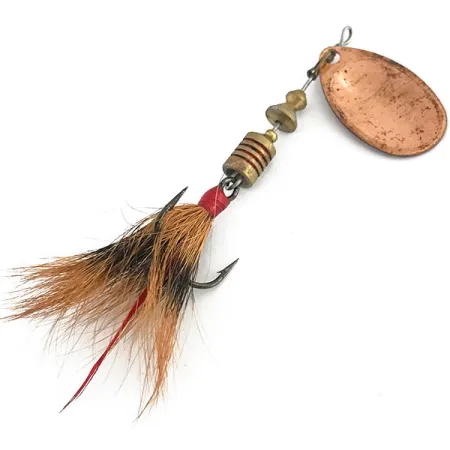 Vintage Mepps Aglia 2 dressed, 3/16oz Copper spinning lure #8814
