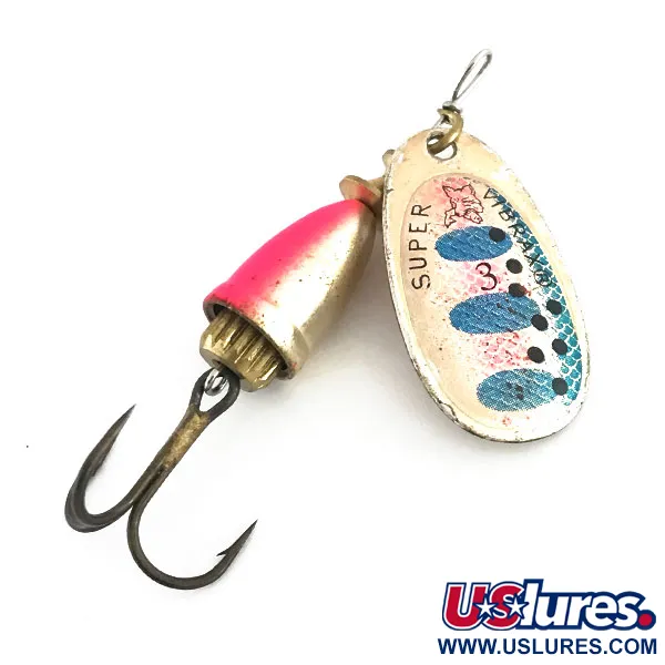 Vintage Blue Fox Super Vibrax 3, 1/4oz Trout spinning lure #8820