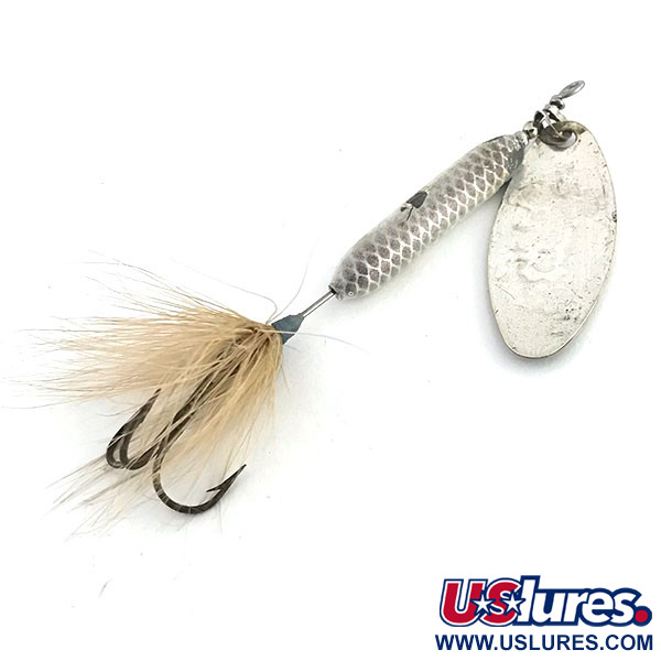 Vintage  Yakima Bait Worden’s Original Rooster Tail 5, 2/5oz Gray spinning lure #8824