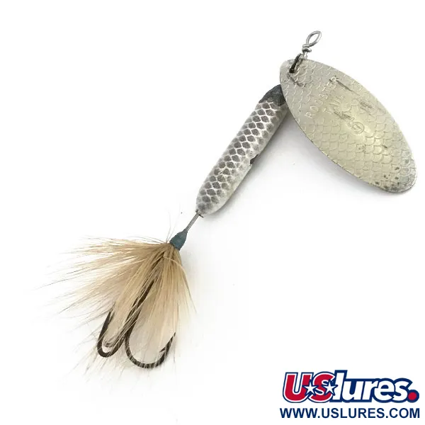 Vintage  Yakima Bait Worden’s Original Rooster Tail 5, 2/5oz Gray spinning lure #8824