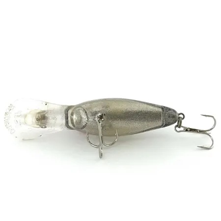Vintage Rebel Deep Crank R, 3/8oz Transparent / Glitter Silver fishing lure #8829