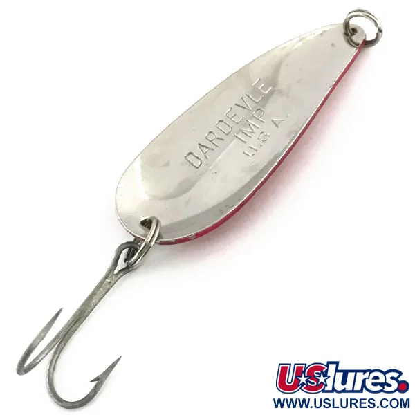 Vintage  Eppinger Dardevle Imp, 2/5oz Red / White / Nickel fishing spoon #8833