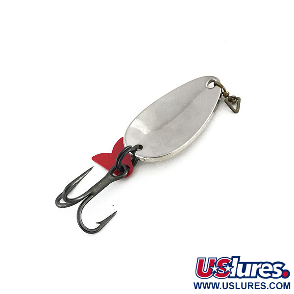 Vintage   Acme Fish Hawk, 3/16oz Nickel / Red fishing spoon #8834