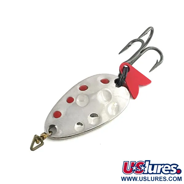 Vintage Acme Fish Hawk, 3/16oz Nickel / Red fishing spoon #8834