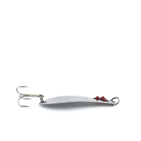 Vintage Herter's Canadian Spoon , 1/3oz Nickel / Red Eyes fishing spoon #8835