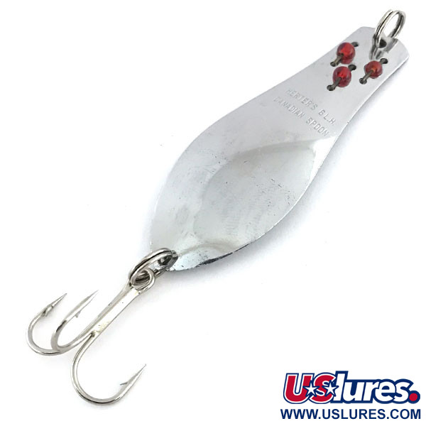 Vintage   Herter's Canadian Spoon , 1/3oz Nickel / Red Eyes fishing spoon #8835