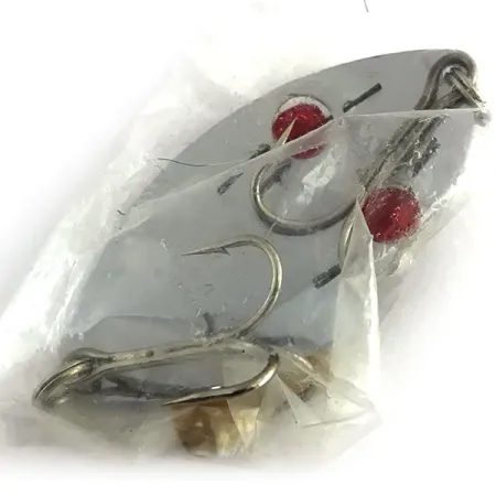 Herter's Glass eye spoon, 1oz Nickel / Red Eyes fishing spoon #8836