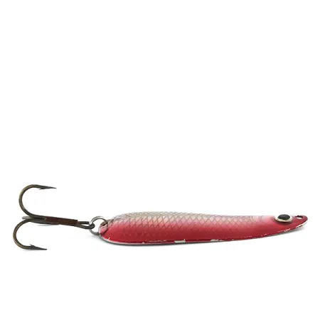 Vintage Wahoo Class Tackle, 3/4oz Red Golden Fish / Nickel fishing spoon #8986