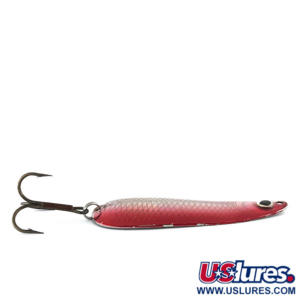 Vintage  Wahoo Class Tackle, 3/4oz Red Golden Fish / Nickel fishing spoon #8986
