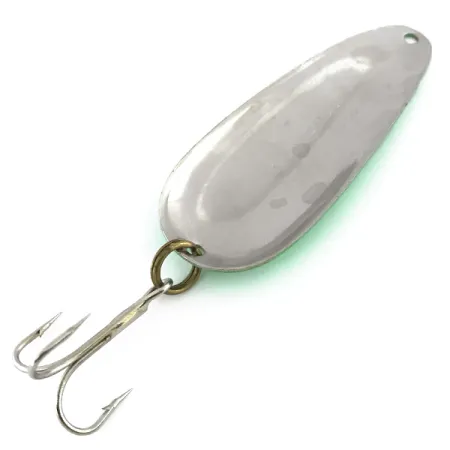 Vintage Nebco Aqua Spoon, 3/5oz Green / Black / Nickel fishing spoon #8841