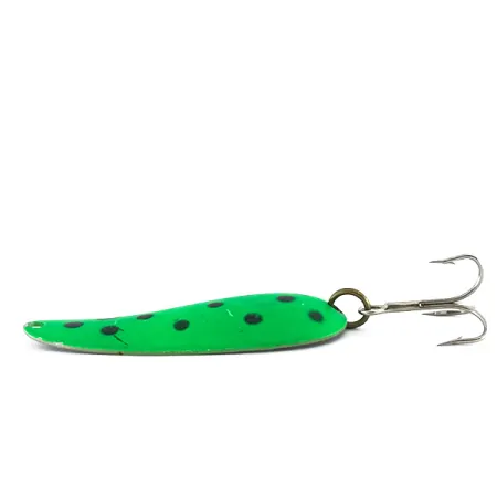 Vintage Nebco Aqua Spoon, 3/5oz Green / Black / Nickel fishing spoon #8841