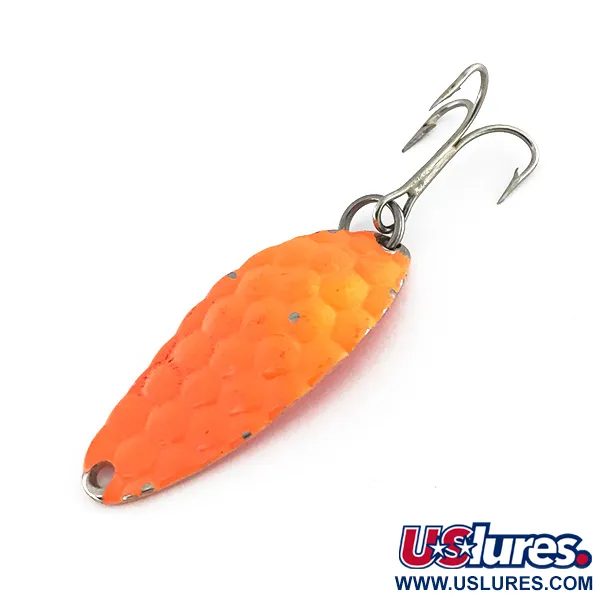 Vintage   Acme Little Cleo, 1/4oz Orange fishing spoon #8846