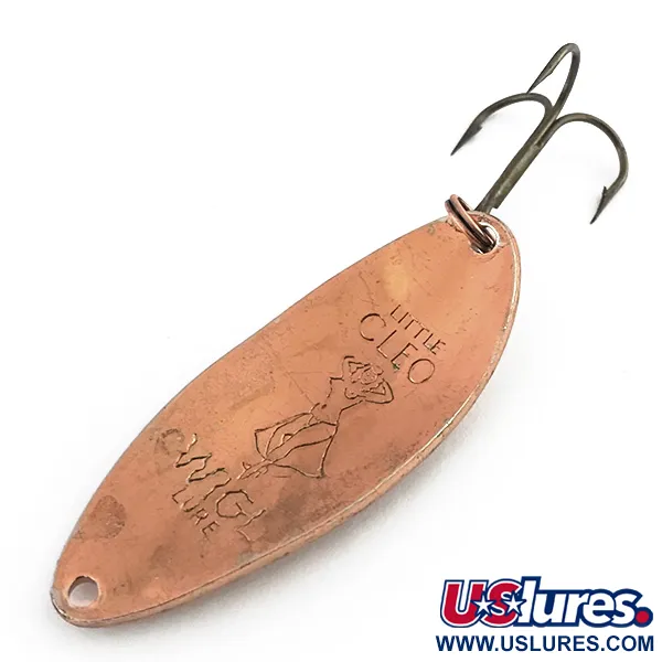 Vintage Seneca Little Cleo (Hula Girl), 1/2oz Copper fishing spoon #8849