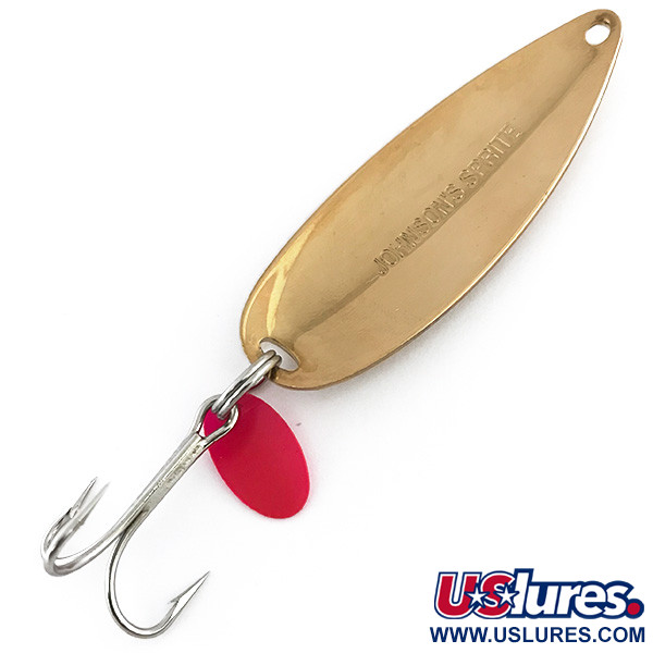 Vintage   Johnson Sprite, 3/5oz Gold fishing spoon #8851
