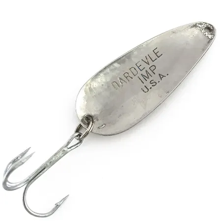 Vintage Eppinger Dardevle Imp Crystal, 2/5oz Crystal (SilverScale), discontinued in 1980s fishing spoon #8867