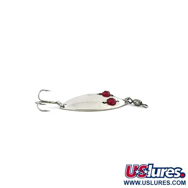 Vintage Hofschneider Red Eye junior, 1/4oz Nickel / Red Eyes fishing spoon #8870