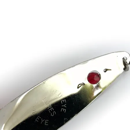 Vintage Red Eye Lures Red Eye Evil Eye UV, 1/3oz Nickel / Orange / Red Eye fishing spoon #8872