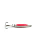 Vintage   Nebco Pixee, 1/4oz Hammered Nickel / Pink fishing spoon #8874