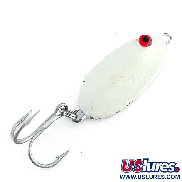 Vintage   Bomber Slab Spoon, 3/4oz White Pearl / Red fishing #8878
