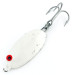 Vintage   Bomber Slab Spoon, 3/4oz White Pearl / Red fishing #8878