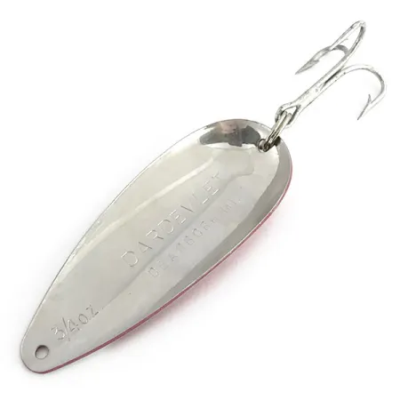 Vintage Eppinger Dardevle Dardevlet , 3/4oz Red / White / Nickel fishing spoon #8879