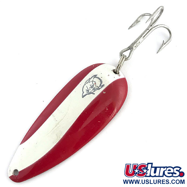 Vintage  Eppinger Dardevle Dardevlet , 3/4oz Red / White / Nickel fishing spoon #8879