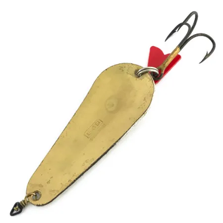 Vintage EGB Swiss made, 1/2oz Silver / Gold / Red / Brown fishing spoon #8881