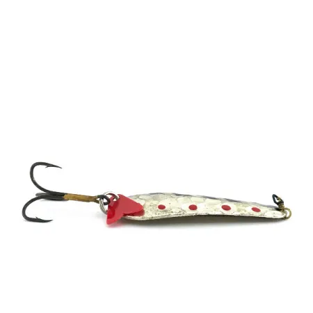 Vintage EGB Swiss made, 1/2oz Silver / Gold / Red / Brown fishing spoon #8881