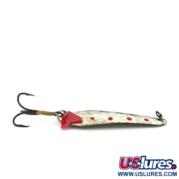 Vintage EGB Swiss made, 1/2oz Silver / Gold / Red / Brown fishing spoon #8881