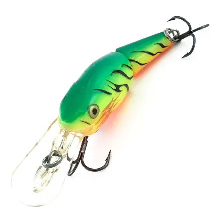 Vintage Rapala Shad Rap Jointed RS 04, 3/16oz Fire Tiger fishing lure #8884