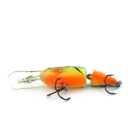 Vintage Rapala Shad Rap Jointed RS 04, 3/16oz Fire Tiger fishing lure #8884