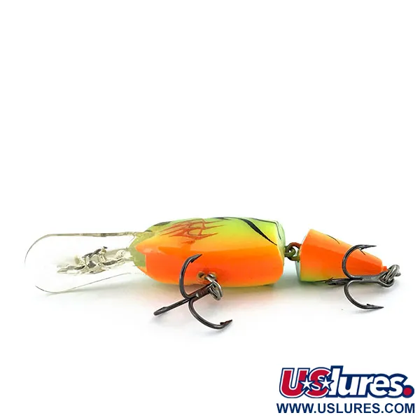 Vintage Rapala Shad Rap Jointed RS 04, 3/16oz Fire Tiger fishing lure #8884