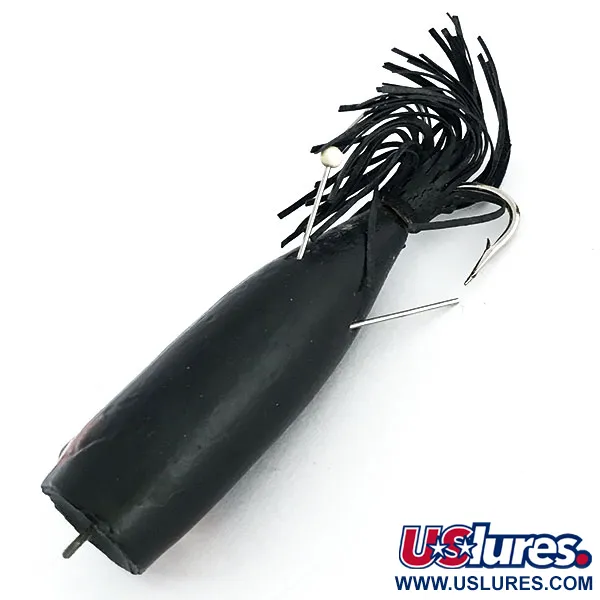 Vintage  Other Burke Weedless Popper , 1/4oz Black fishing lure #8889