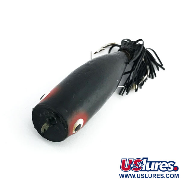 Vintage   Burke Weedless Popper , 1/4oz Black fishing lure #8889