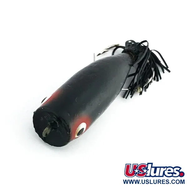 Vintage  Other Burke Weedless Popper , 1/4oz Black fishing lure #8889