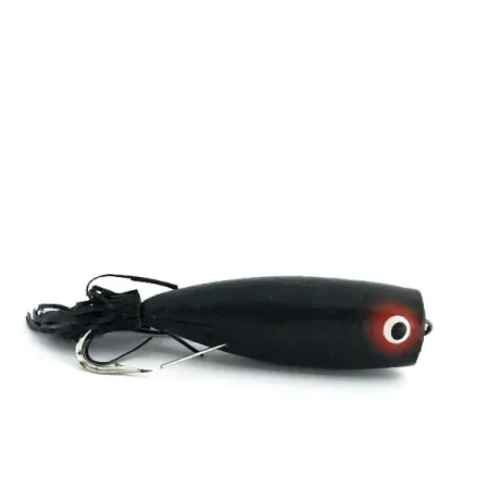 Vintage Burke Weedless Popper , 1/4oz Black fishing lure #8889