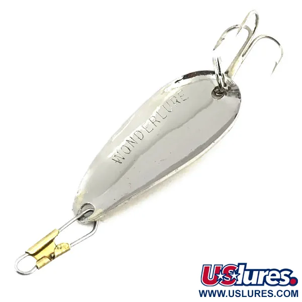 Vintage Acme Wonderlure, 1/4oz Hammered Nickel fishing spoon #8903