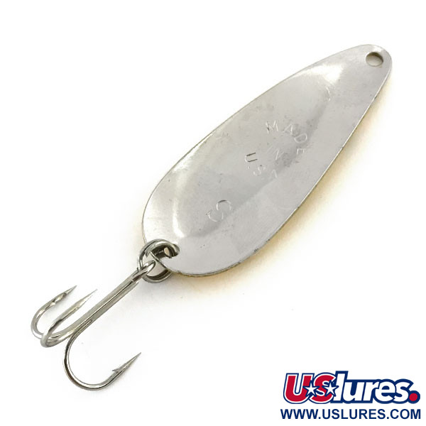 Vintage   Worth Chippewa Spoon, 1/3oz Yellow / Black / Nickel fishing spoon #8904