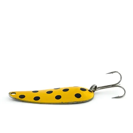 Vintage Worth Chippewa Spoon, 1/3oz Yellow / Black / Nickel fishing spoon #8904