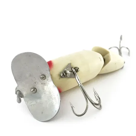 Vintage Fred Arbogast Jitterbug, 1/2oz Red / White fishing lure #8911
