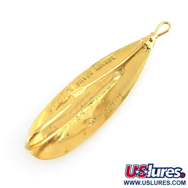 Vintage   Weedless Johnson Silver Minnow, 1/3oz Gold fishing spoon #8926