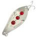 Vintage  Lanes Tackle & Bait Lane's Sparkl-l Wobbler, 1oz Nickel / Red Eyes fishing spoon #8928